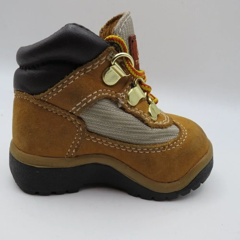 Timberland Toddler Field Tan Nubuck Suede Classic Rugged Boots 15845M Sz 4